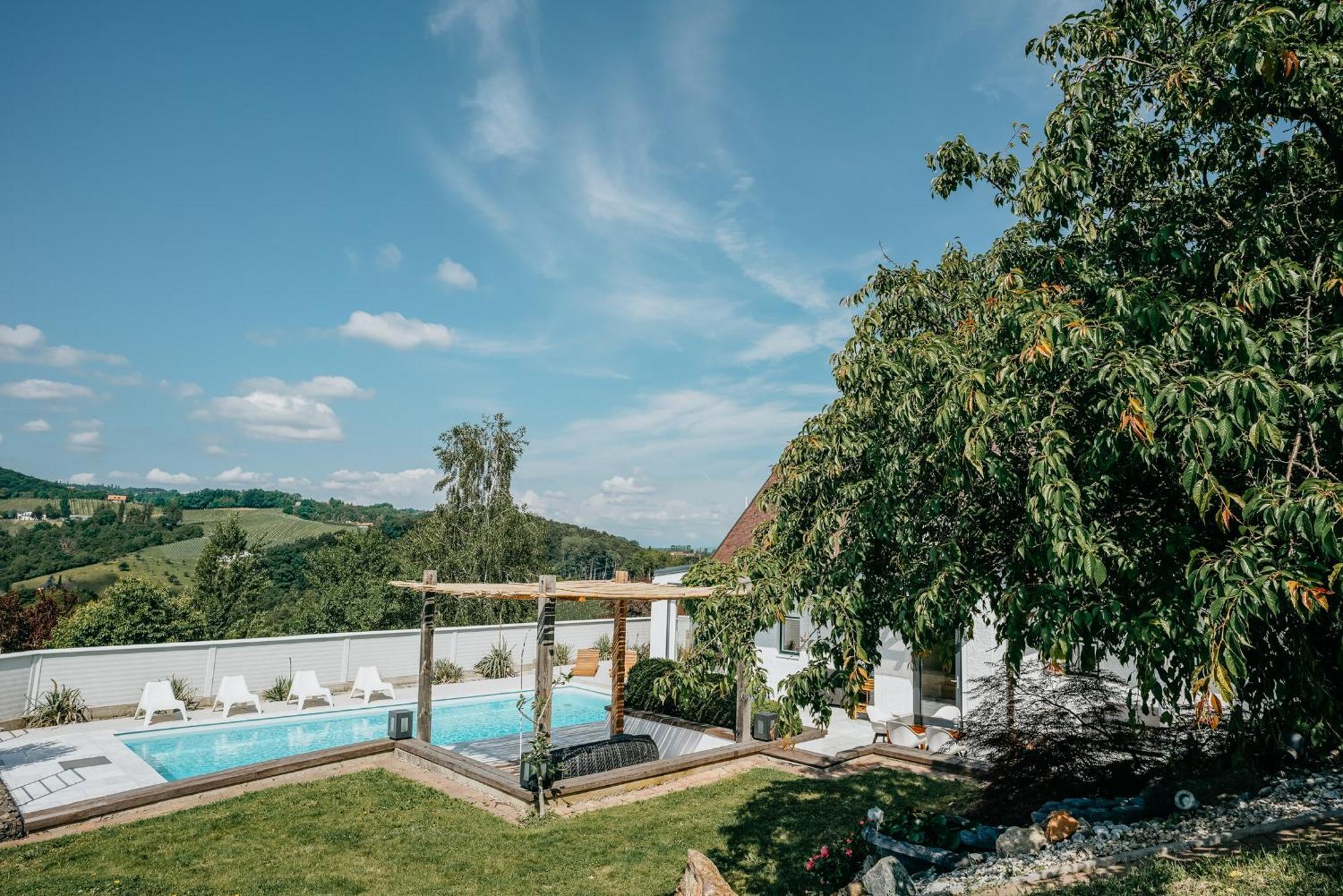 Weingut Holler Chalet Weingarten Spielfeld Exterior foto